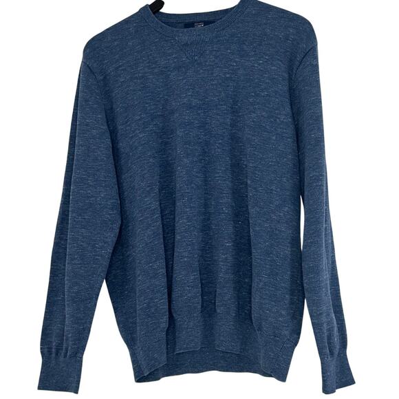 J. Crew 100% Cotton Sweater Mens Size XL Crewneck Blue Preppy Classic Cozy Basic - Picture 1 of 5